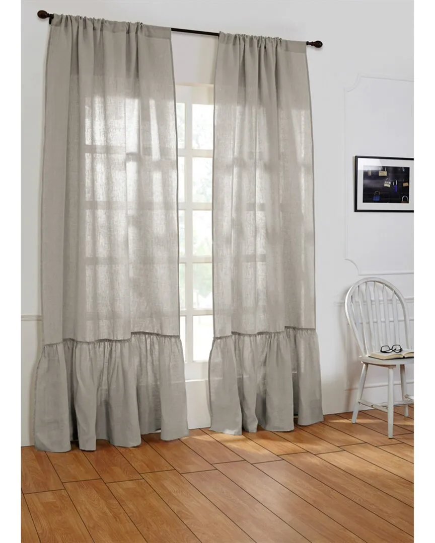 Caprice Curtain Panel - Silver, Linen image