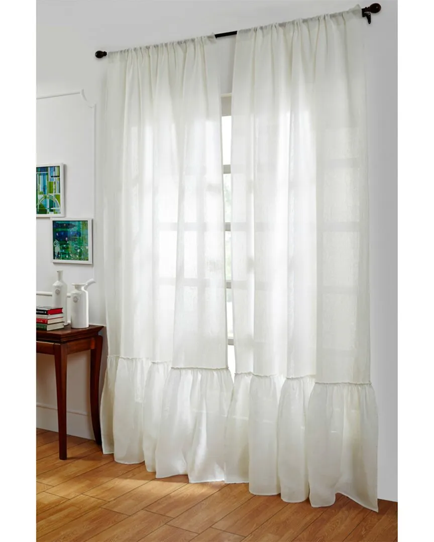 Caprice Curtain Panel - White, Linen
