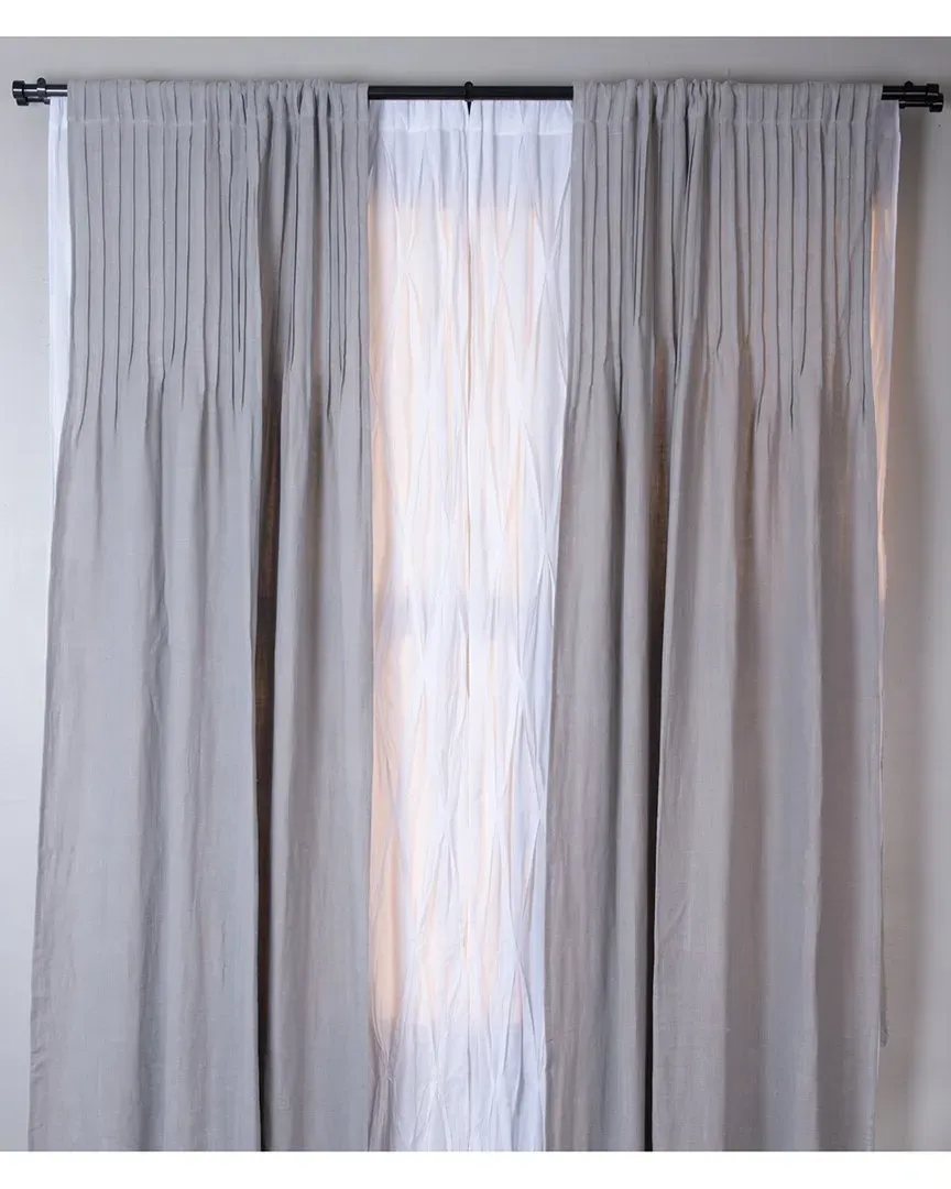 Eileen Curtain Panel - Grey, Linen image