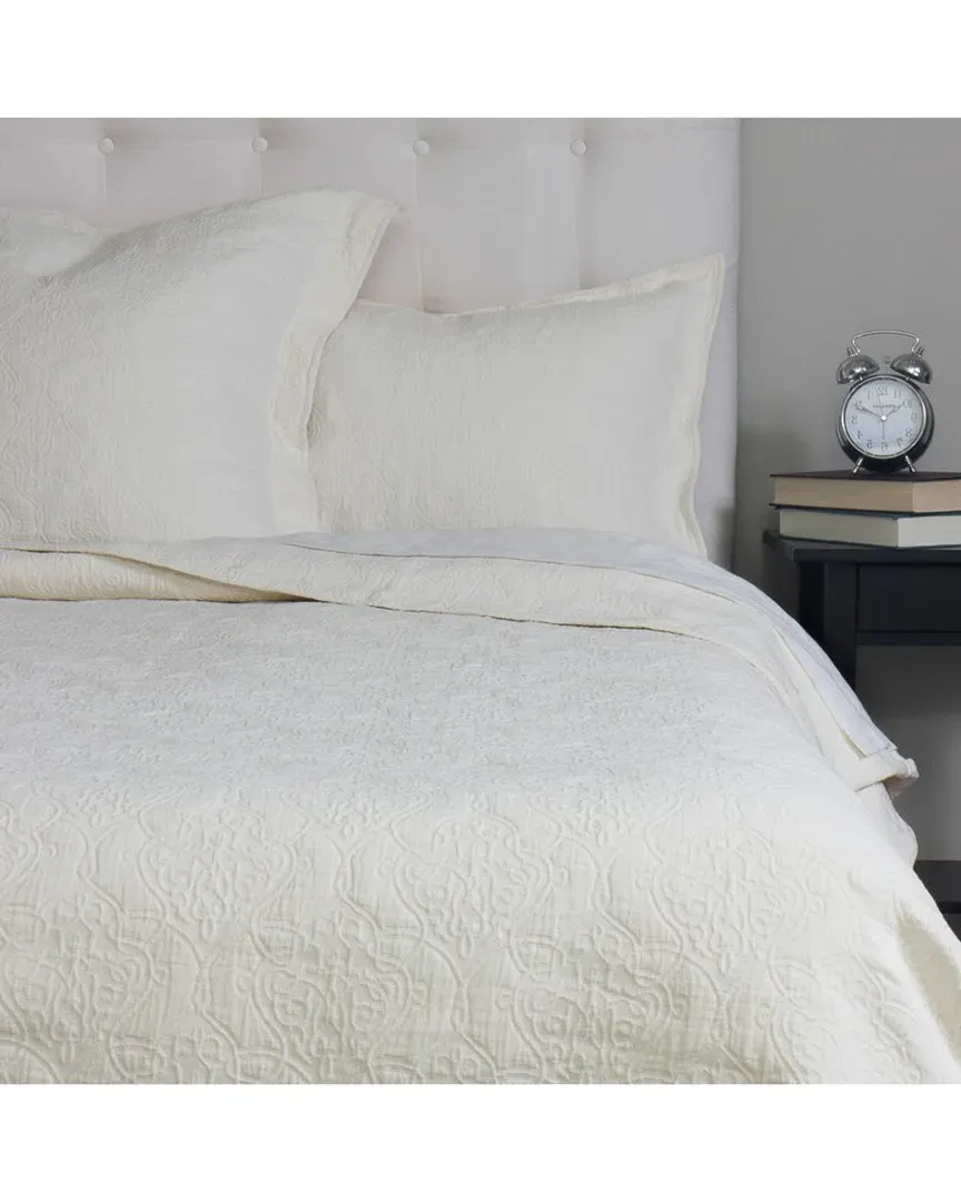 Grace Matelasse Bedding Set - Ivory, Cotton