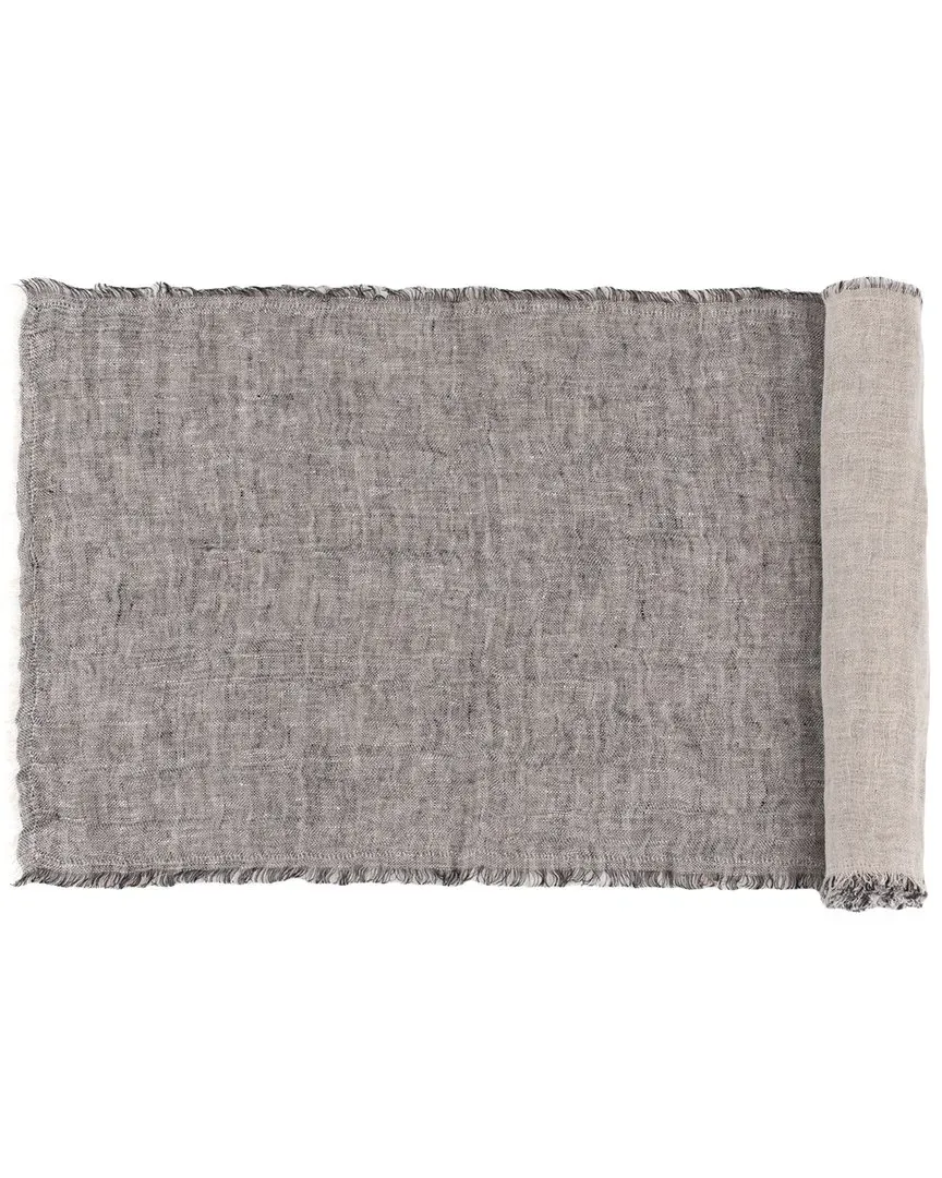 Kent 108in Table Runner - Asphalt, Linen