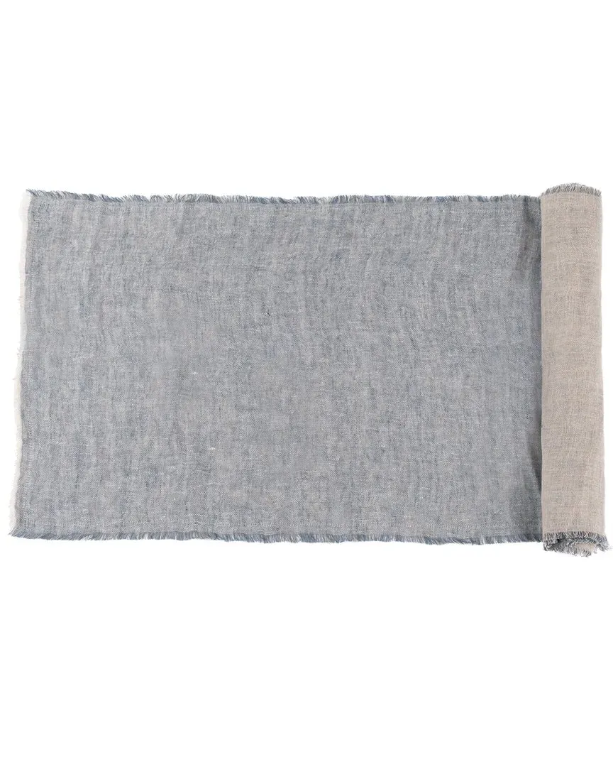 Kent 108in Table Runner - Peacock, Linen