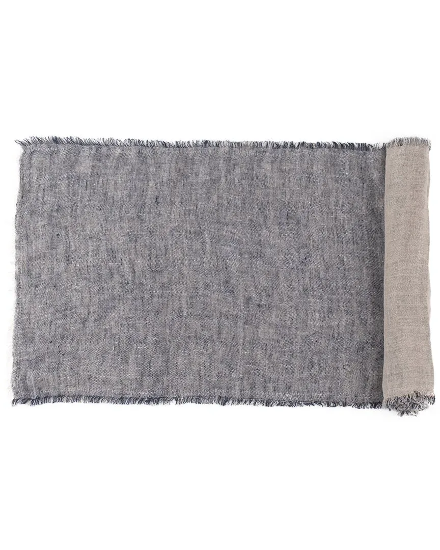 Kent 60in Table Runner - Indigo, Linen