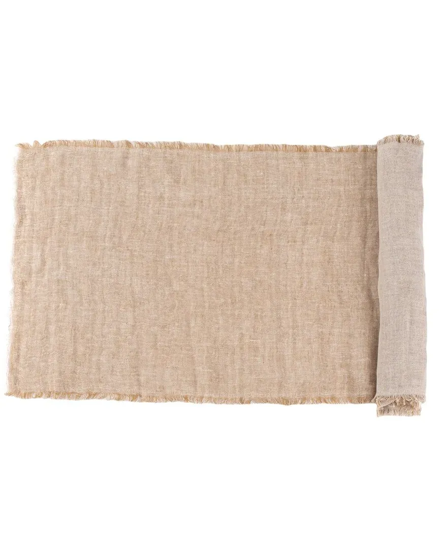 Kent 60in Table Runner - Ochre, Linen