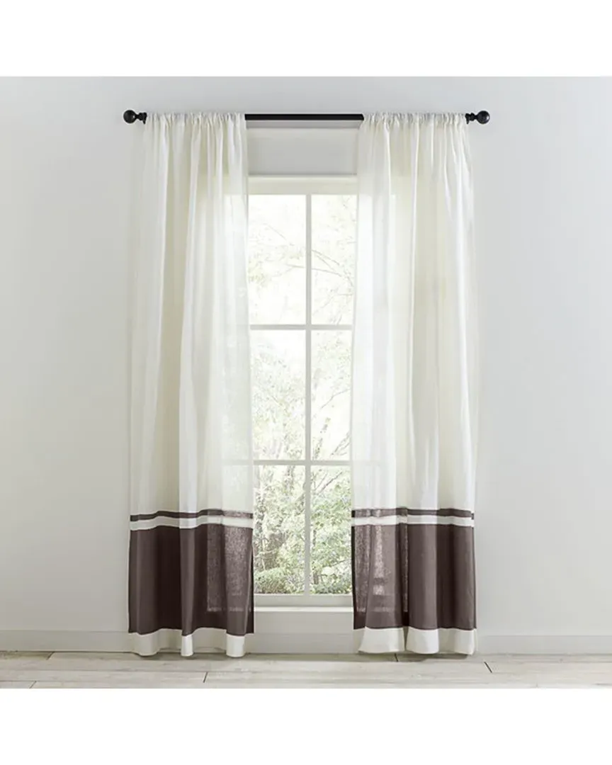 Orfeo Curtain Panel with Rod Pocket - Ivory, Linen