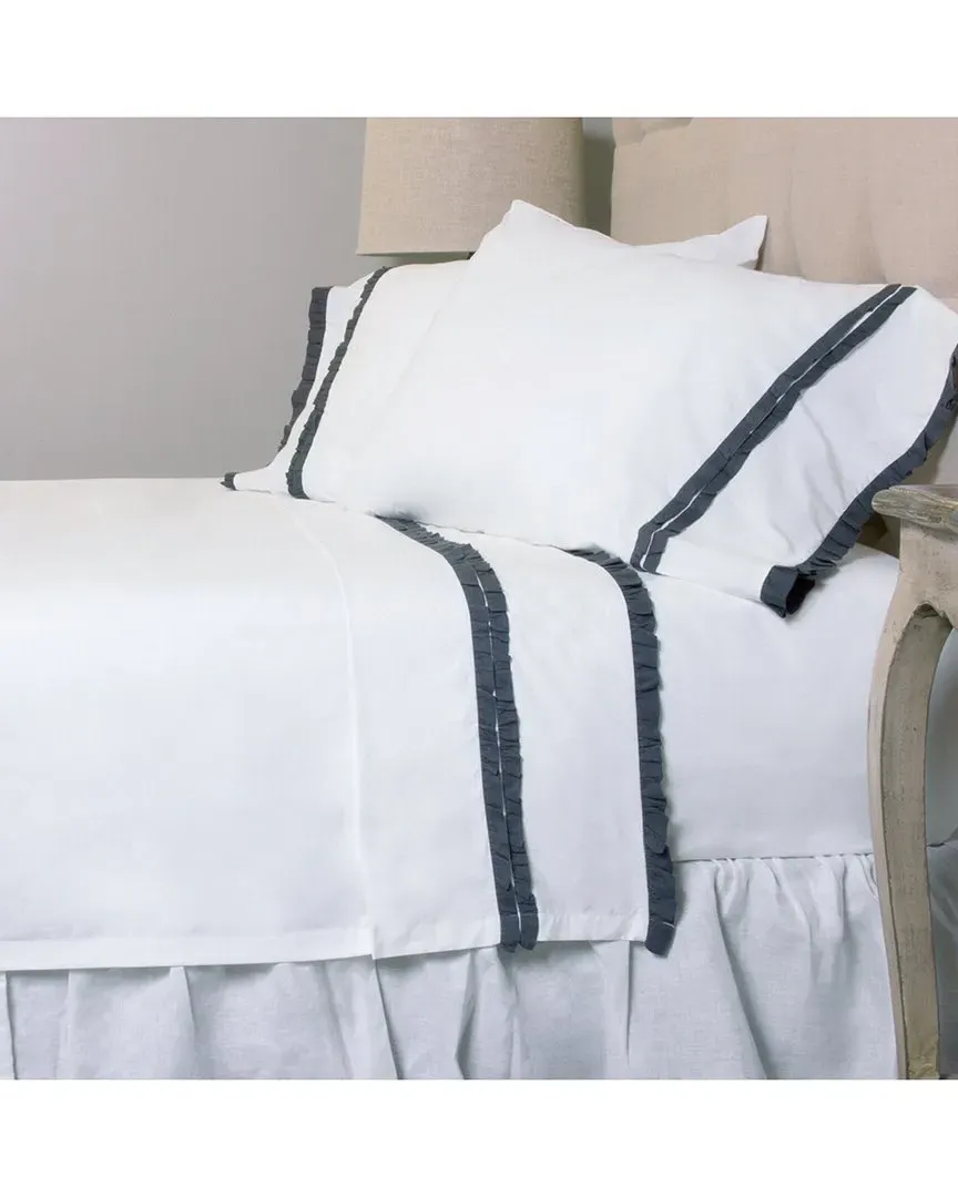 Petite Ruffle Pillowcase Set - Silver, Cotton image