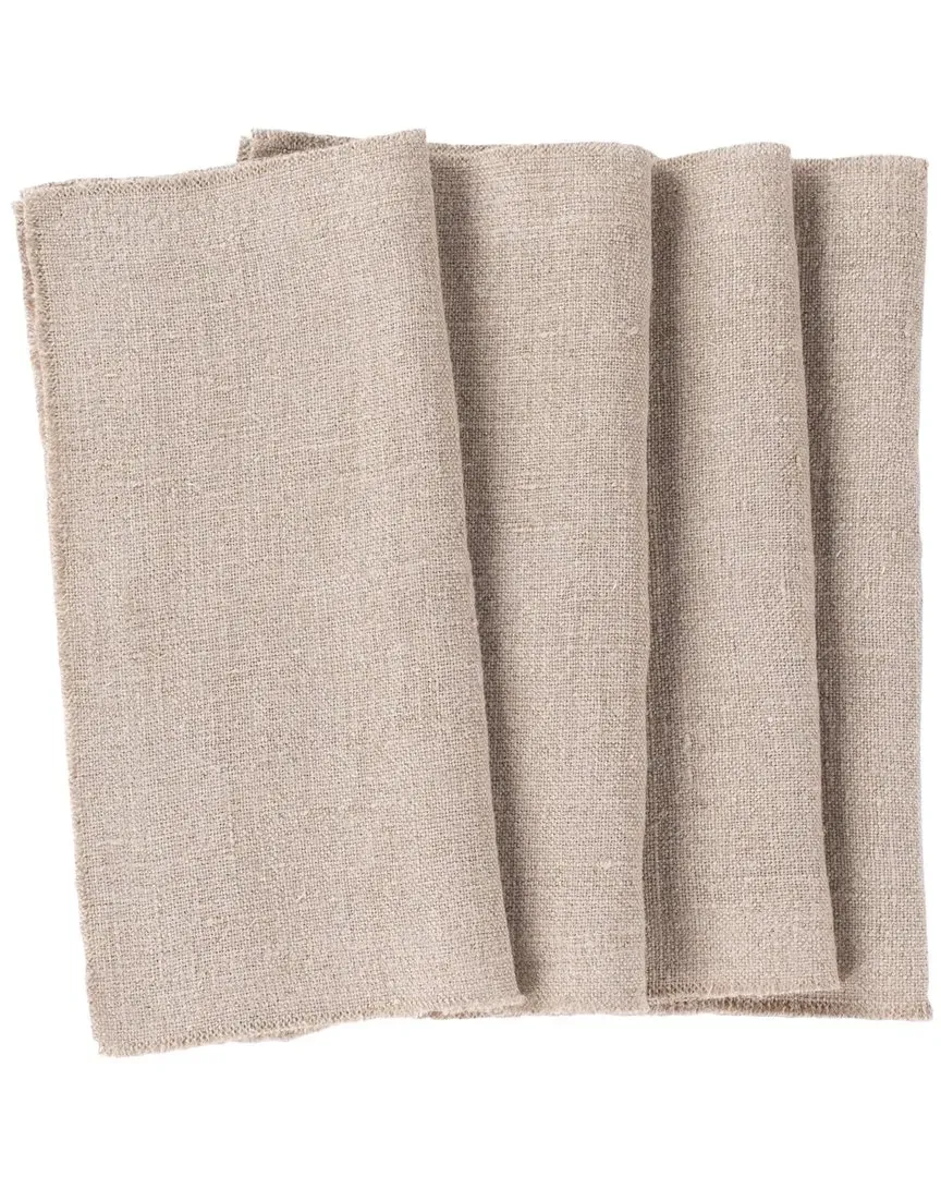 Ranier Set of 4 Cocktail Napkins - Natural, Linen