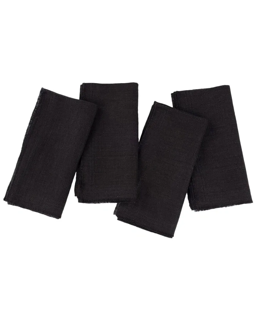 Ranier Set of 4 Dinner Napkins - Asphalt, Linen