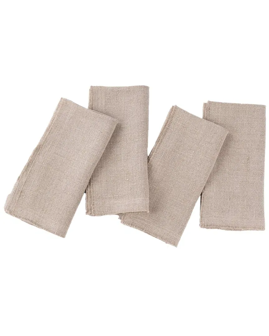 Ranier Set of 4 Dinner Napkins - Natural, Linen