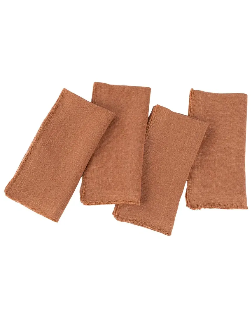 Ranier Set of 4 Dinner Napkins - Ochre, Linen