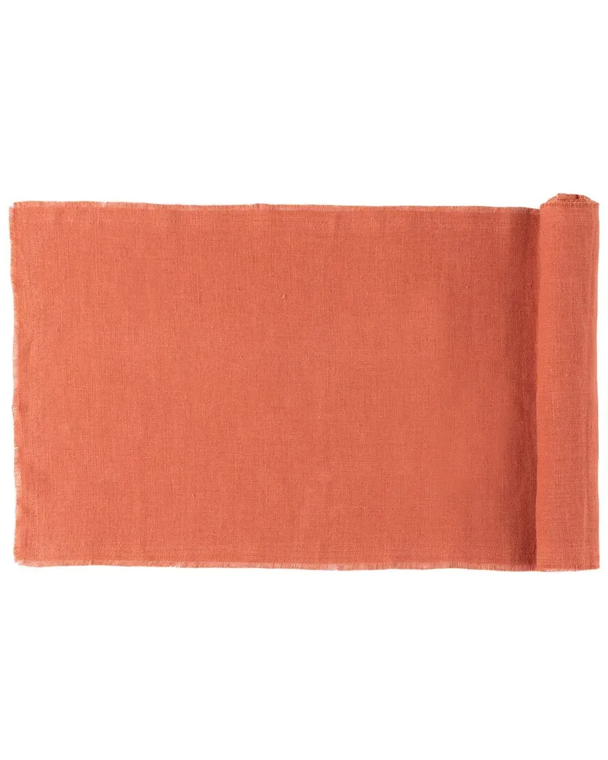 Ranier Table Runner - Burnt Sienna, Linen