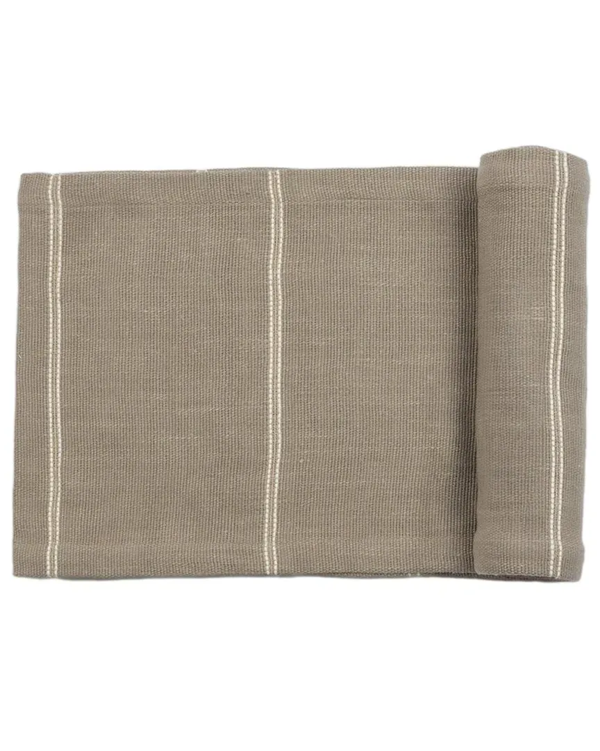 Rhodes 60in Table Runner - Pewter, Linen