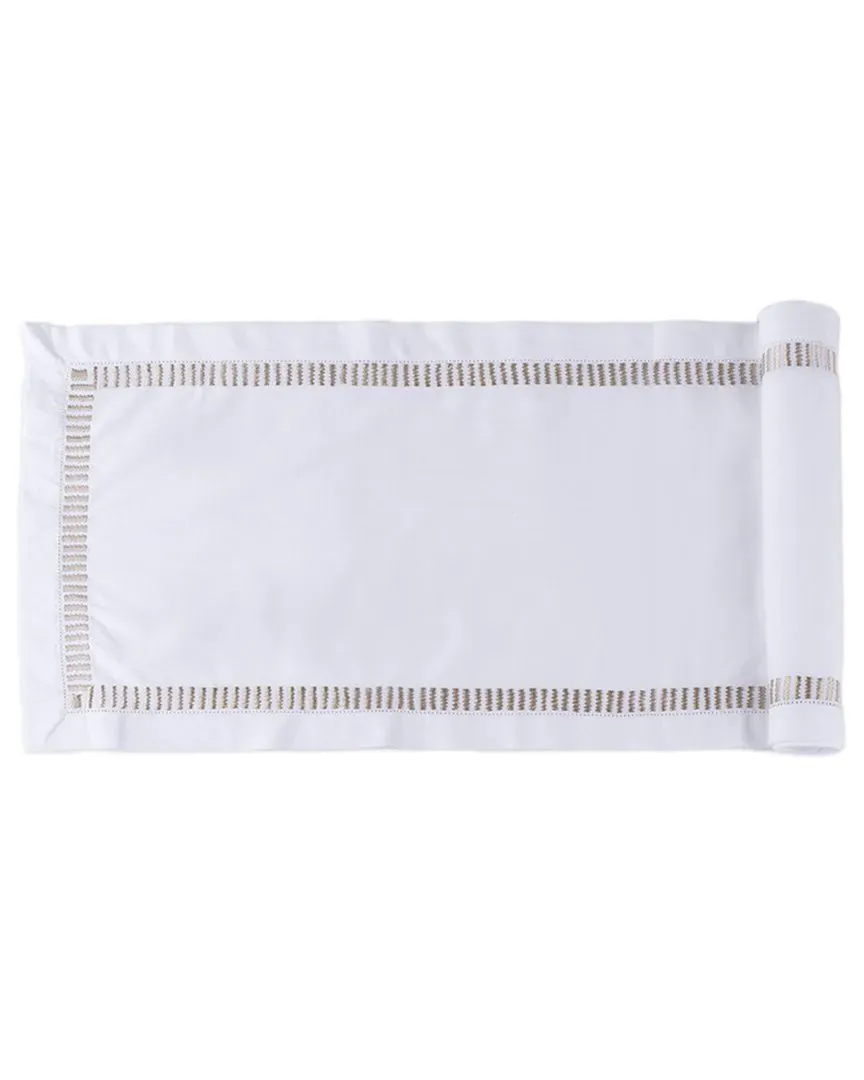 Savona 60in Table Runner - Oyster, Cotton