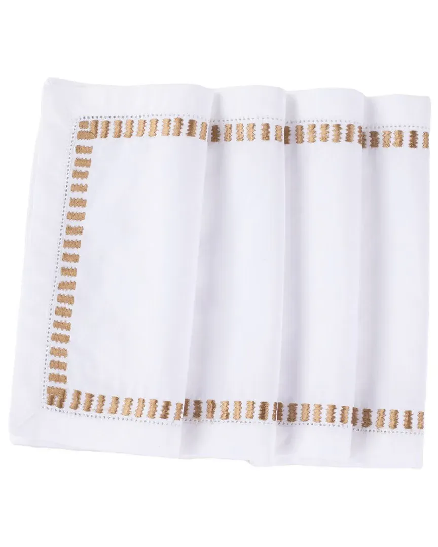 Savona Set of 4 Cocktail Napkins - Caramel, Linen image