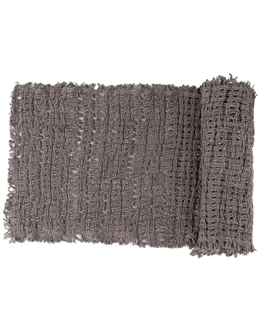 Trawick 108in Table Runner - Charcoal, Linen