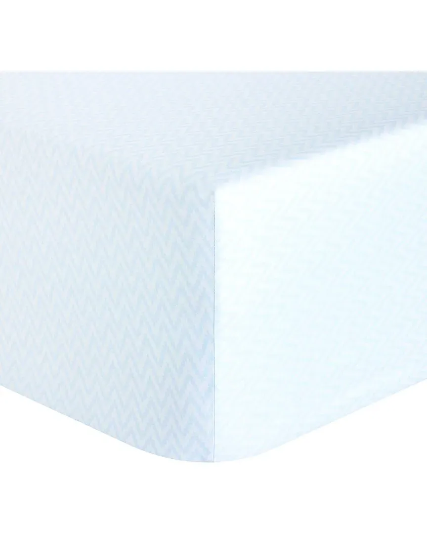 Calme 300 Thread Count Fitted Sheet - Blue, Organic Cotton