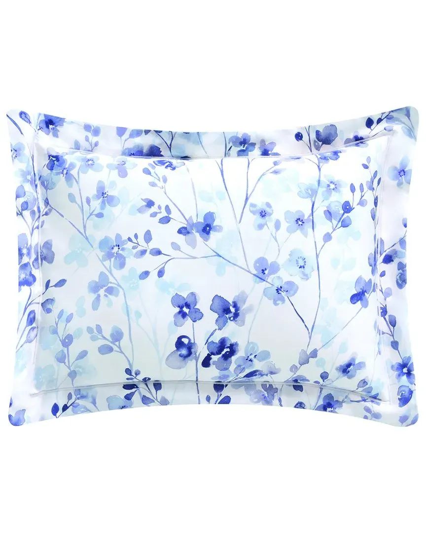 Calme 300 Thread Count Reversible Boudoir Sham - Blue, Organic Cotton image