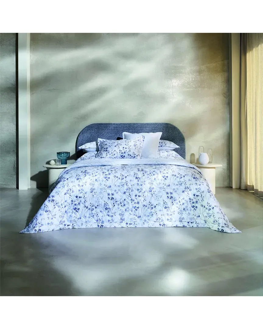 Calme 300 Thread Count Reversible Coverlet - Blue, Organic Cotton