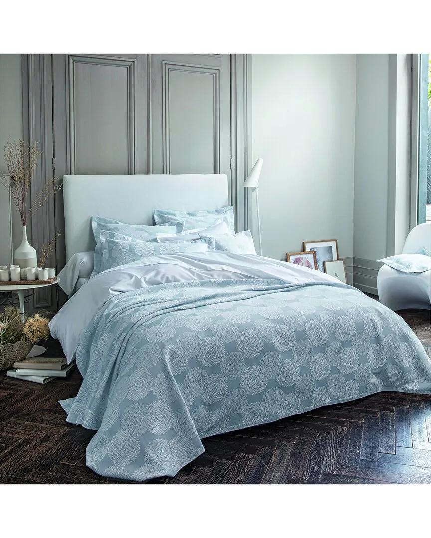 Dahlia Queen Coverlet - Blue