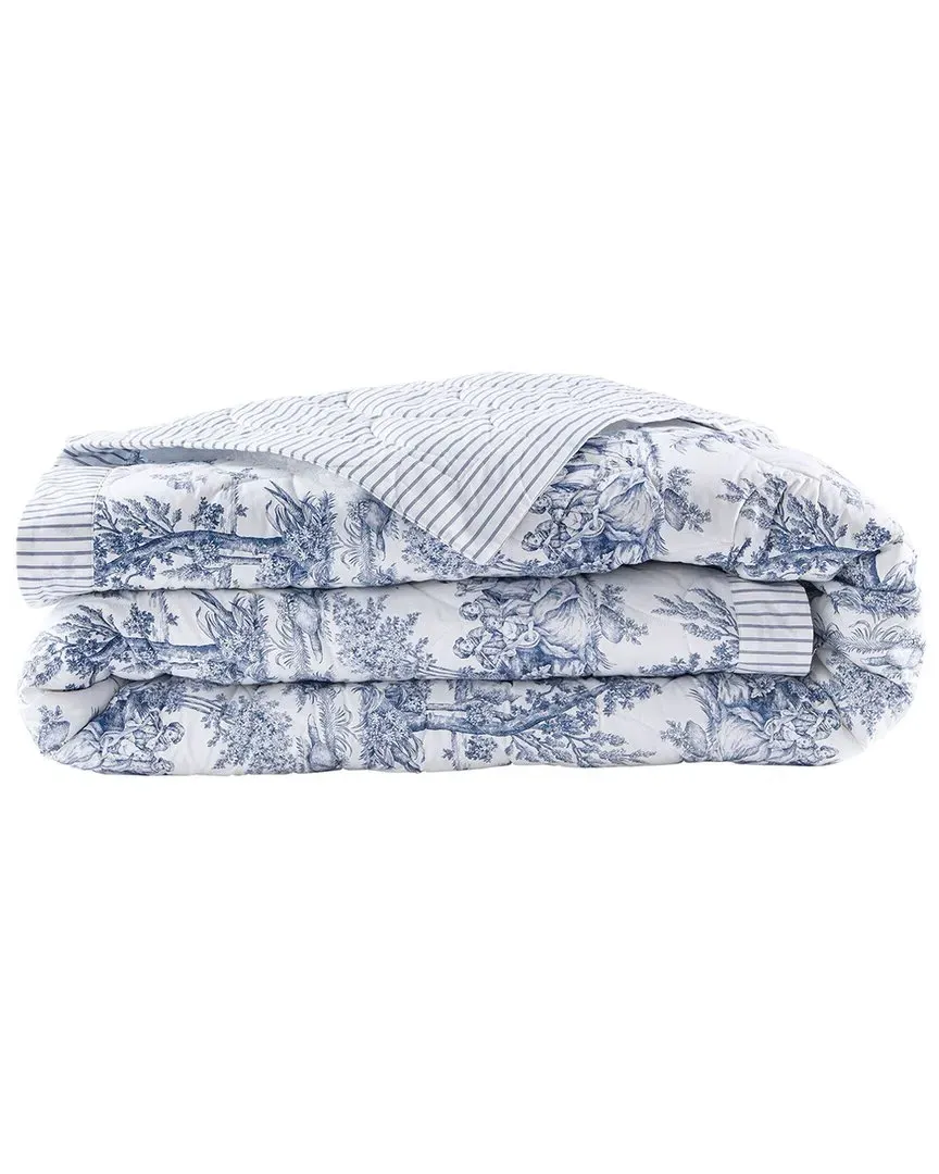Galante Organic Cotton Percale Coverlet - Blue