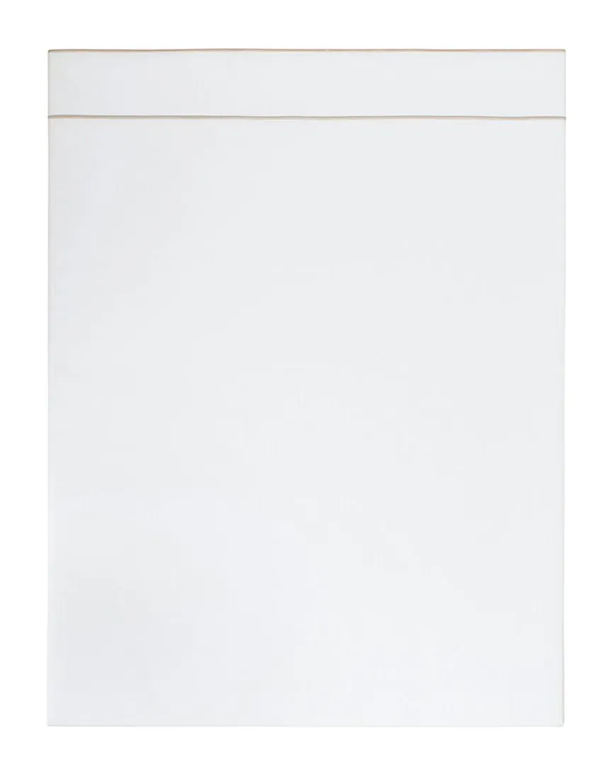 Louvre Flat Sheet - White, Cotton Percale