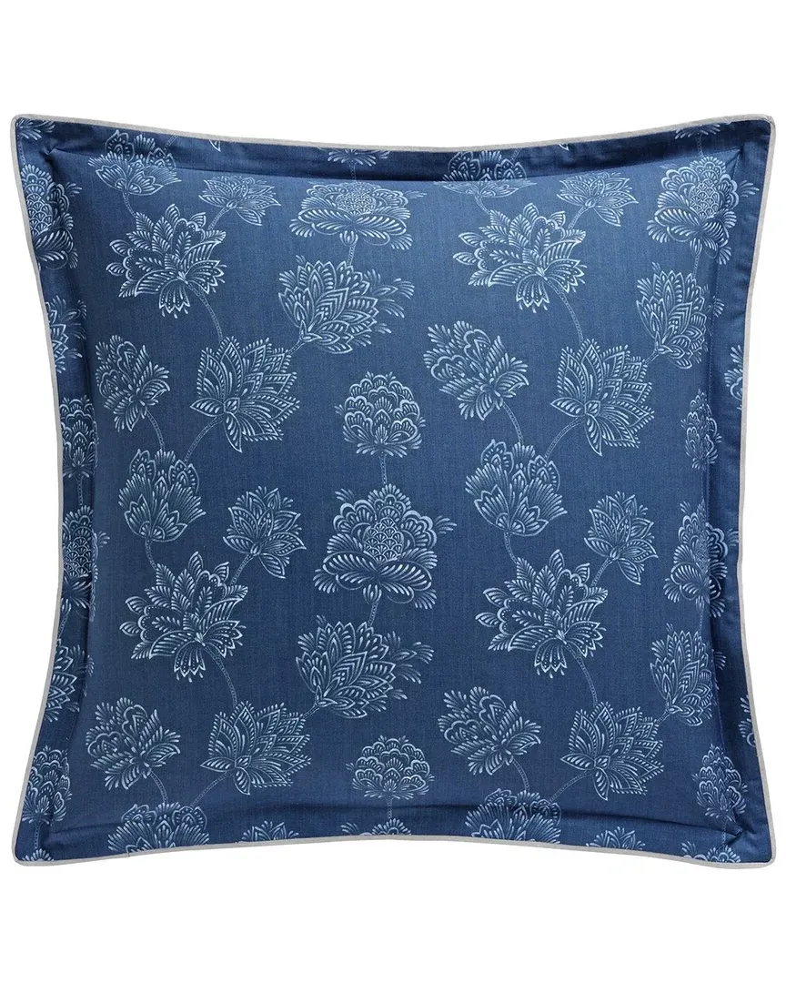 Nocturne Cotton Percale Euro Sham - Blue