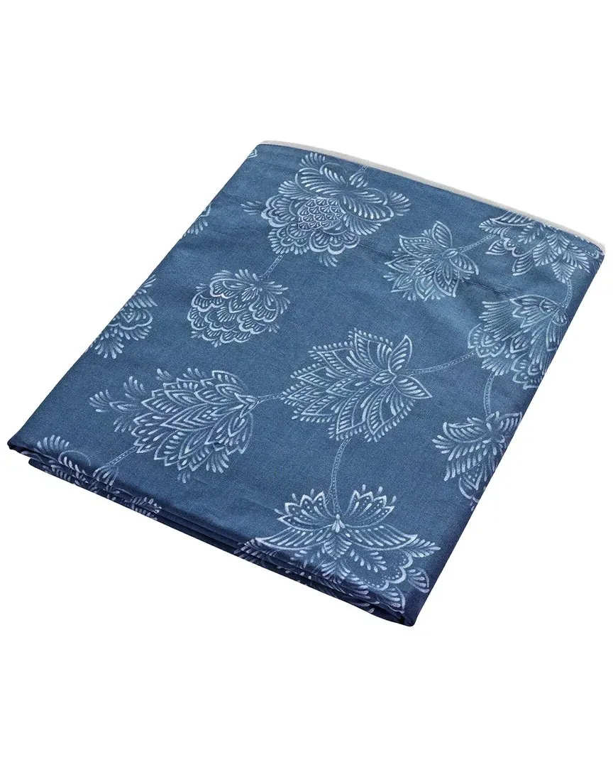 Nocturne Cotton Percale Flat Sheet - Blue