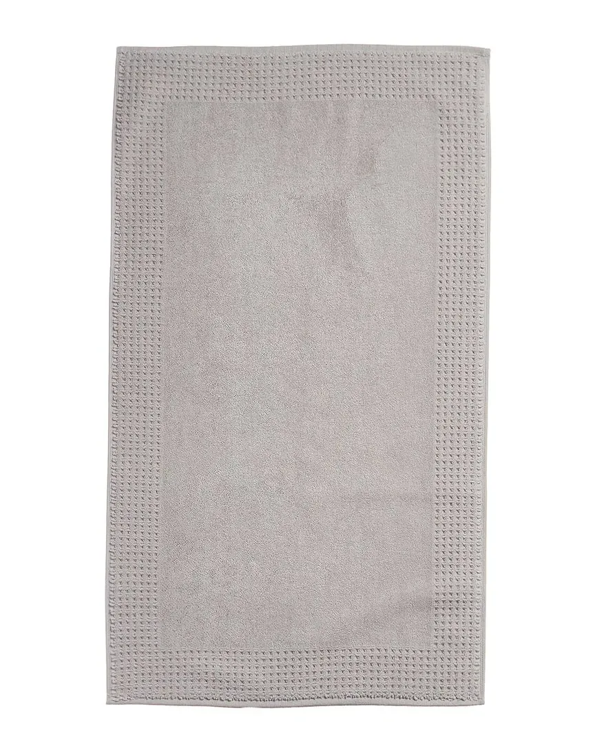 Turkish Waffle Terry Bath Mat - Silver, Cotton