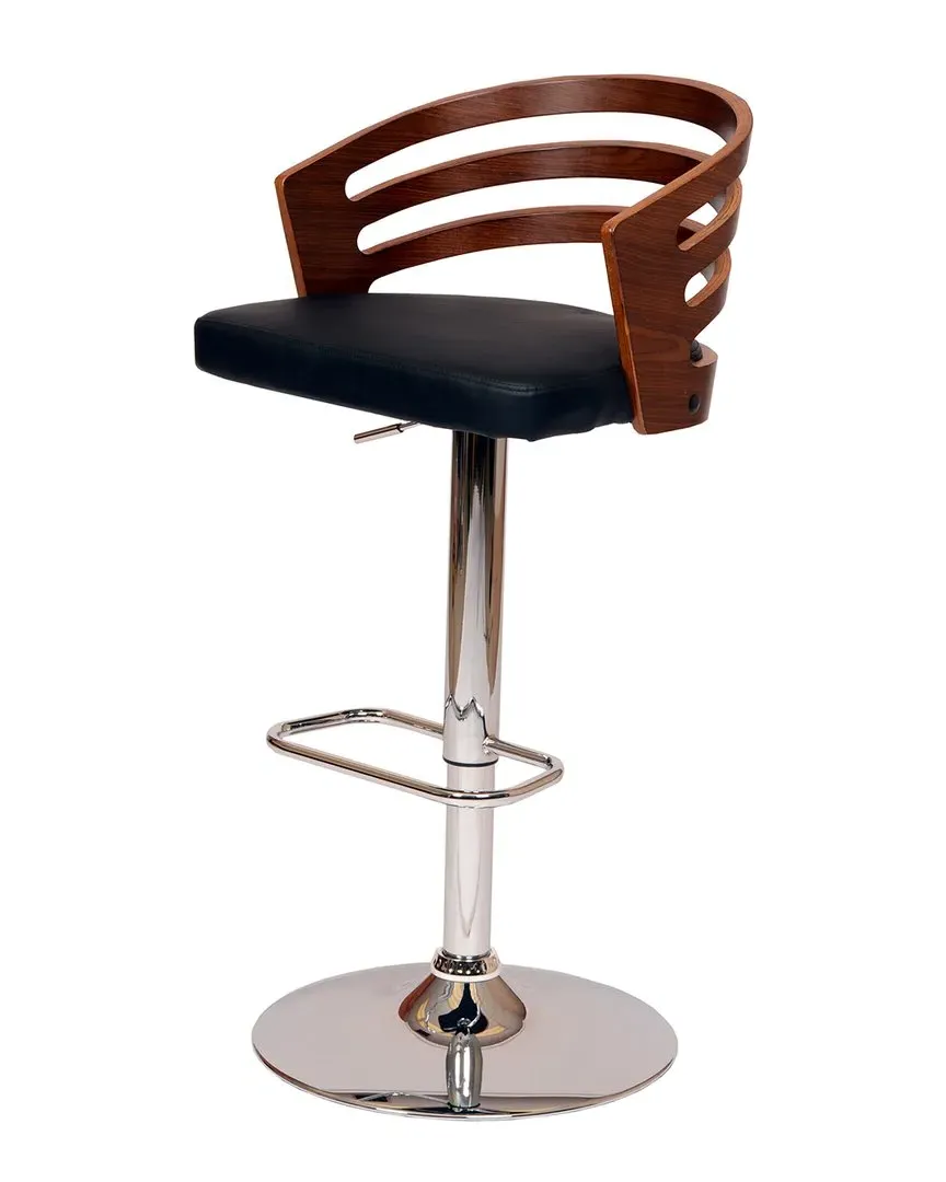 Adele Adjustable Swivel Barstool - Black, Faux Leather image