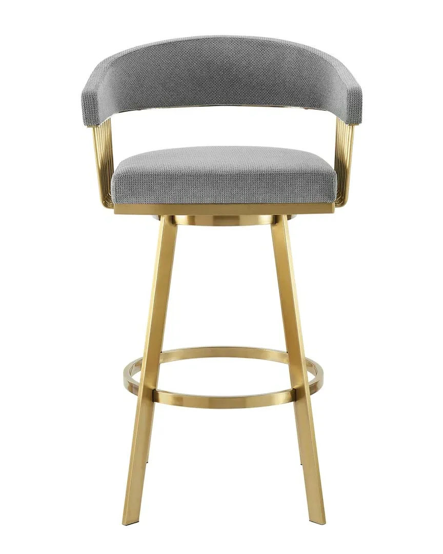 Chelsea 30in Swivel Bar Stool - Anchor Gray Gold image