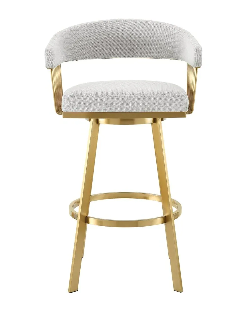 Chelsea 30in Swivel Bar Stool - Silver Gold