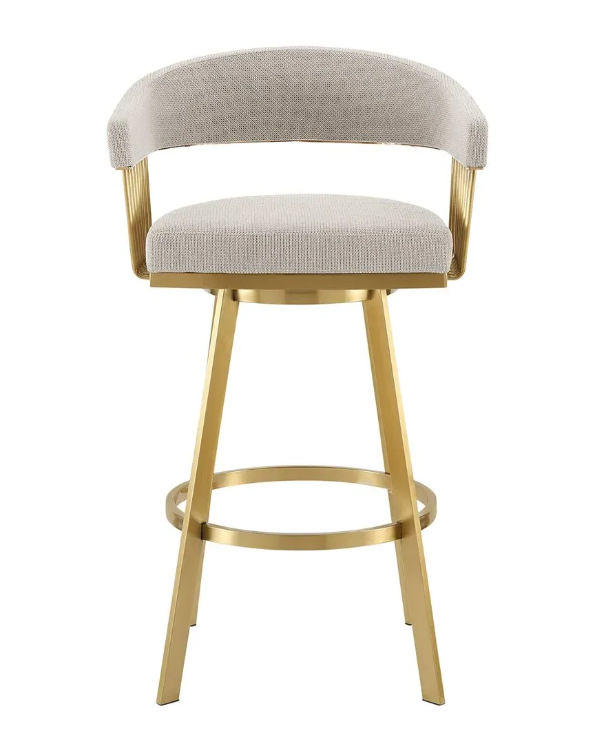 Chelsea 30in Swivel Bar Stool - Taupe Gold