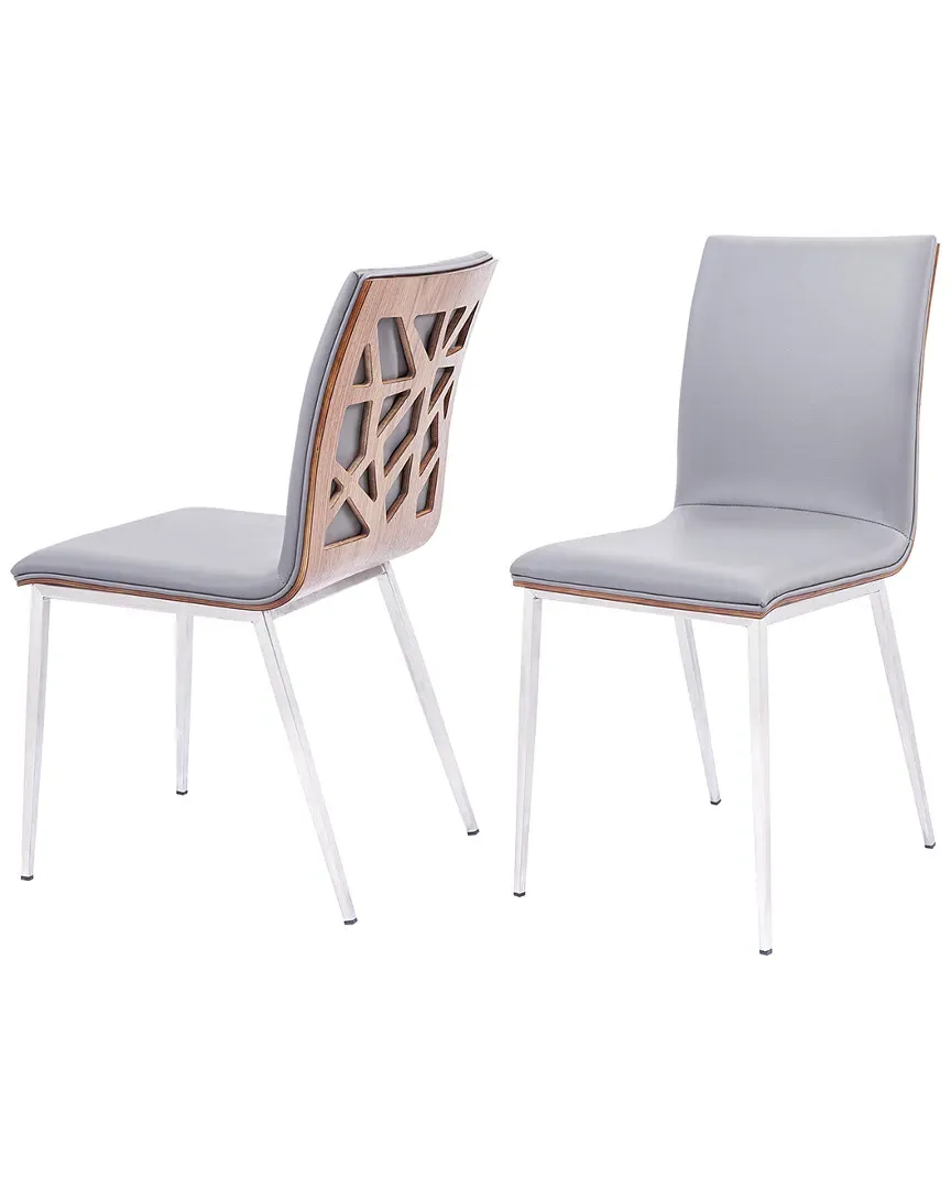 Crystal Dining Chair - Grey, Walnut image