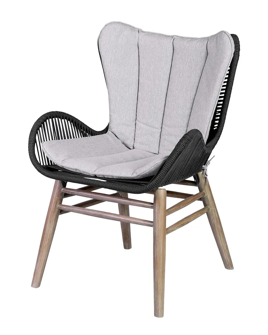 Fanny Outdoor Patio Dining Chair - Grey, Eucalyptus
