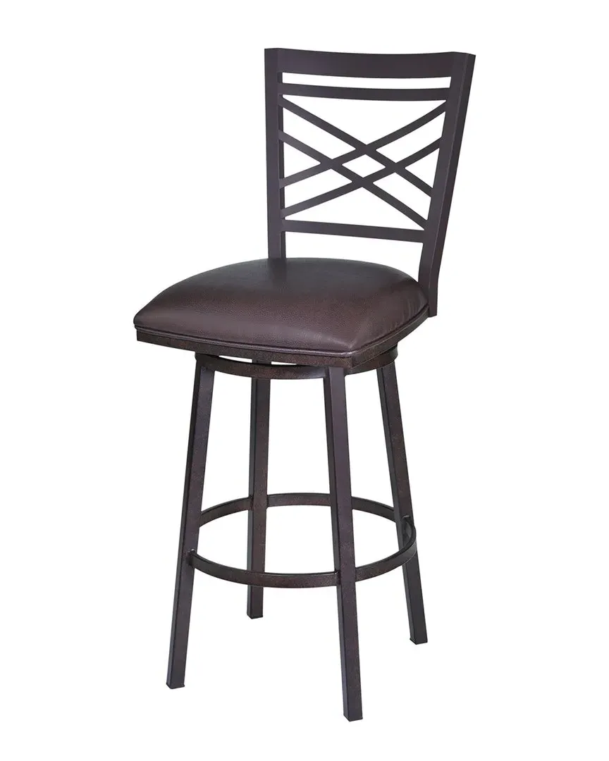 Fargo 30" Barstool with Swivel - Brown, Faux Leather image