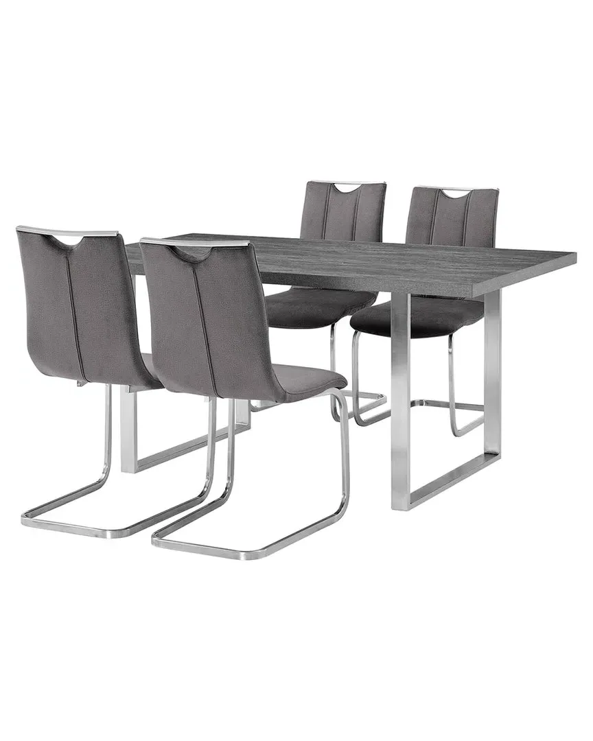 Fenton Pacific 5-Piece Rectangular Dining Set - Metallic