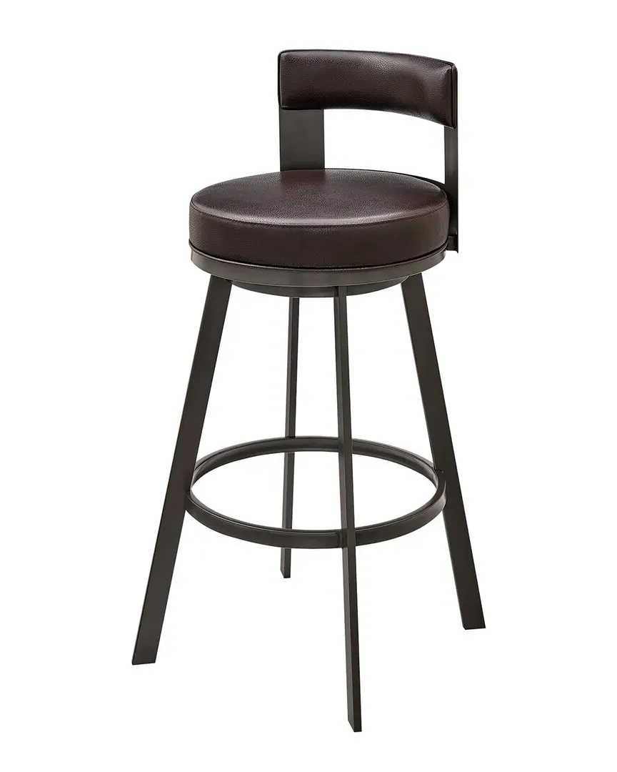 Flynn 26in Swivel Counter Stool - Brown, Faux Leather image