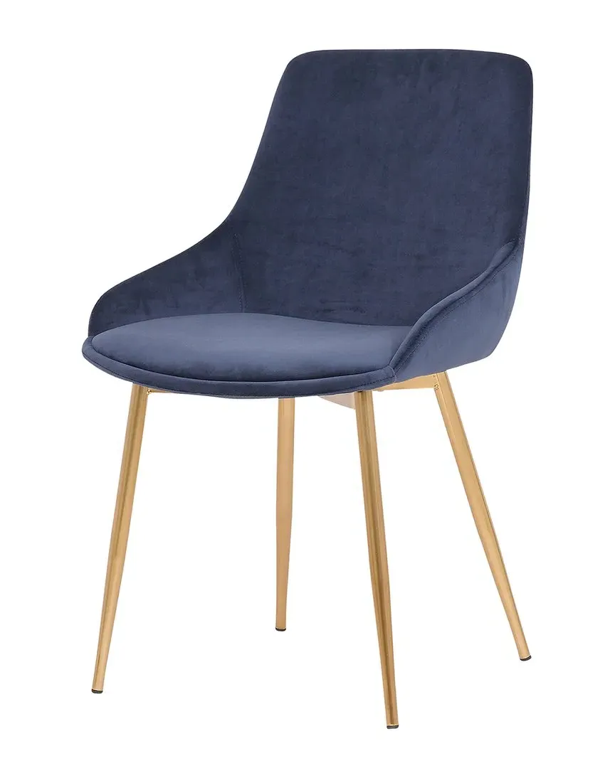 Heidi Dining Chair - Blue, Velvet