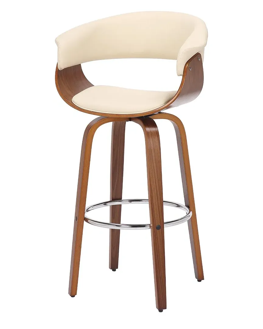 Julyssa 30in Swivel Bar Stool - Cream, Faux Leather