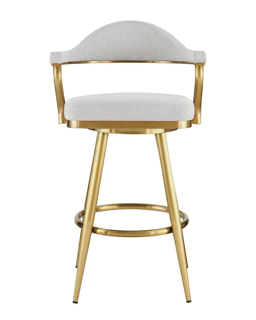 Justin 26in Swivel Counter Stool - Silver Gold image
