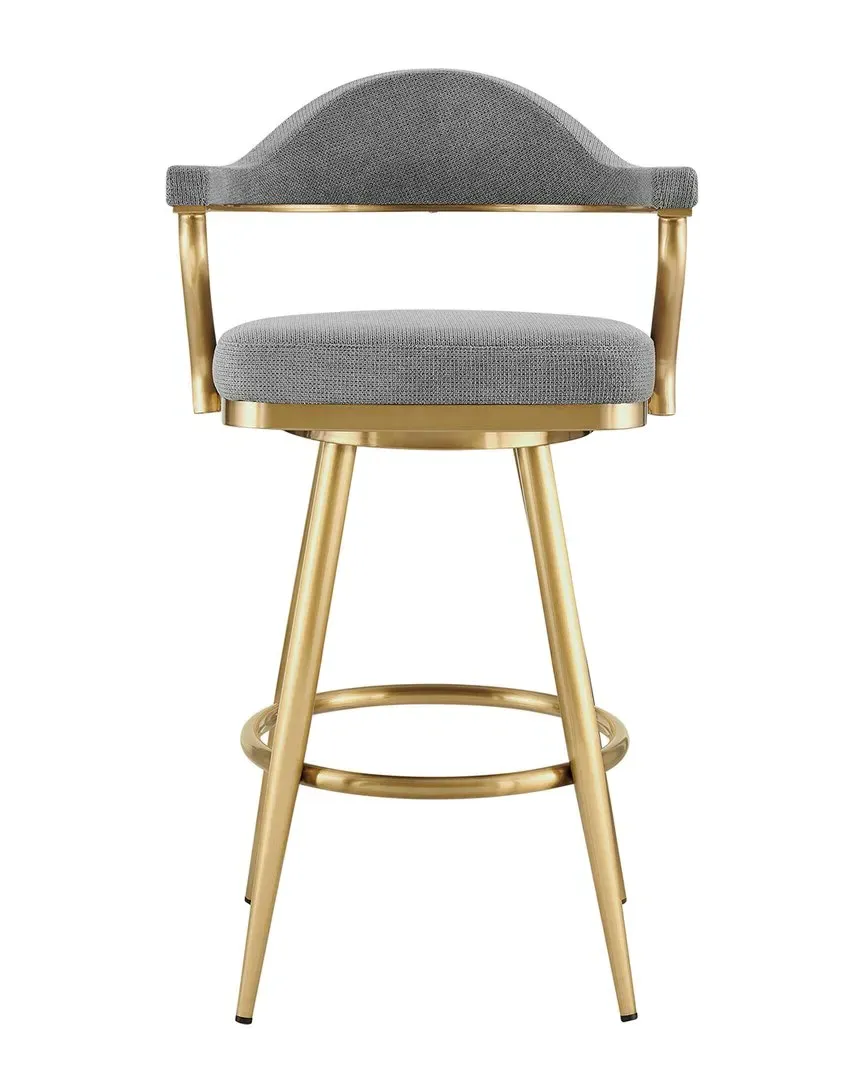 Justin 30in Swivel Bar Stool - Anchor Gray Gold image