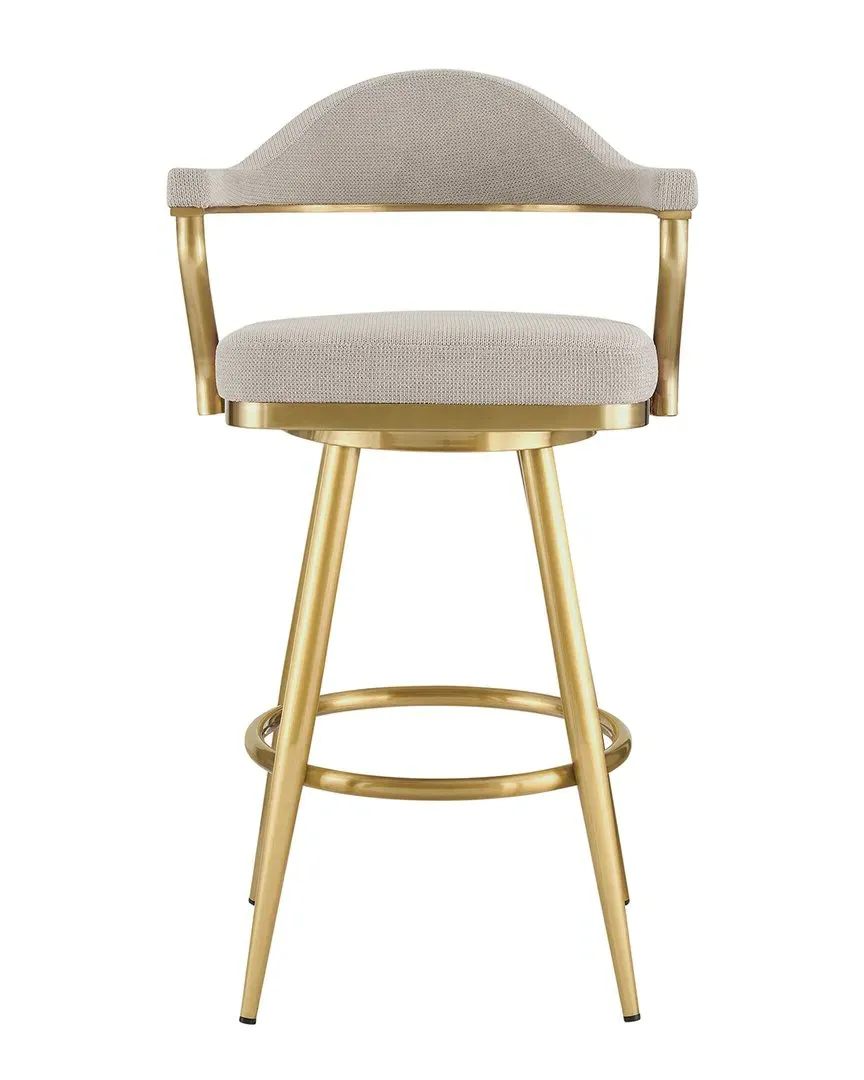 Justin 30in Swivel Bar Stool - Taupe Gold