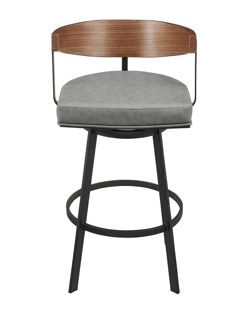 Lacey 26in Swivel Counter Stool - Gray, Faux Leather