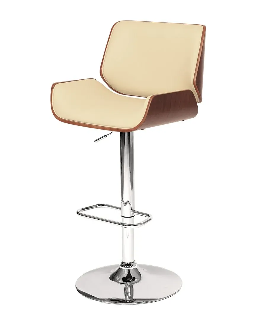 London Adjustable Swivel Barstool - Cream, Chrome