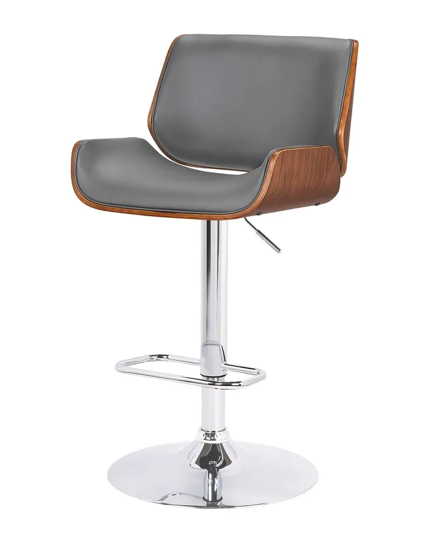 London Adjustable Swivel Barstool - Grey, Chrome