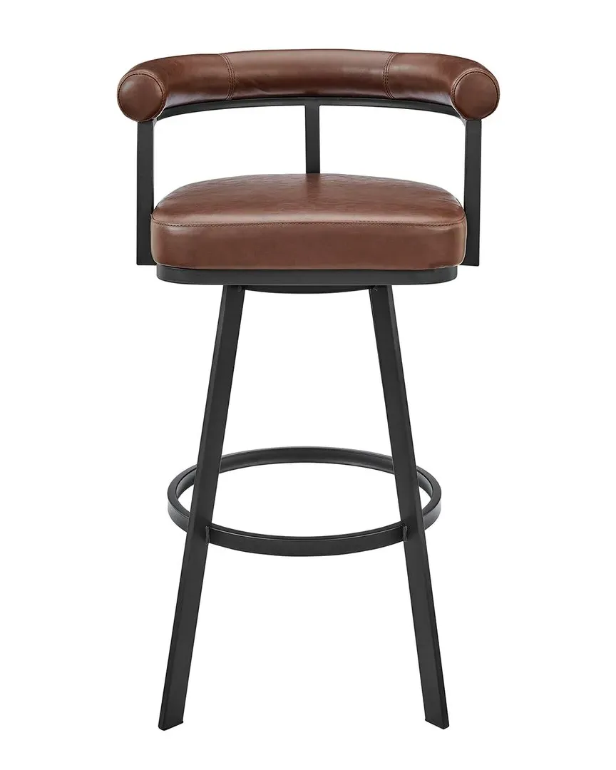 Magnolia 26in Swivel Counter Stool - Brown, Faux Leather image