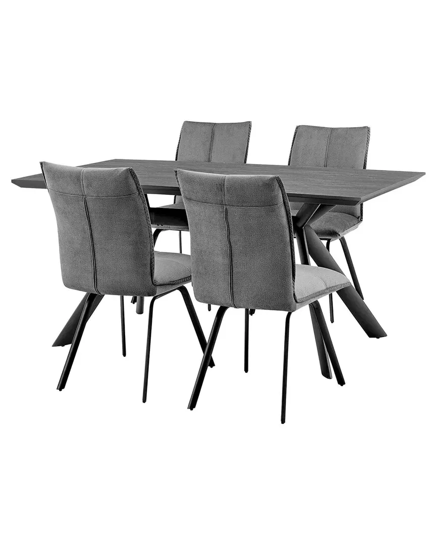 Margot Rylee 5-Piece Rectangular Dining Set - Charcoal image