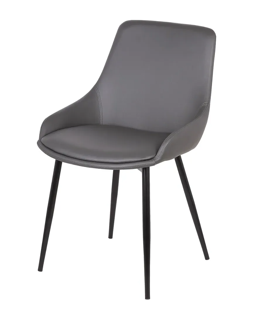 Mia Dining Chair - Grey, Faux Leather