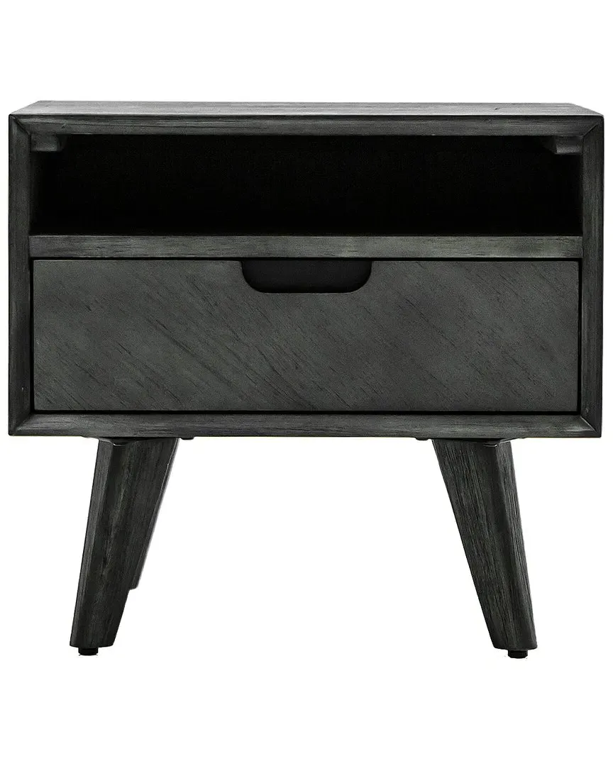 Mohave Single Drawer Night Stand - Tundra Grey, Acacia