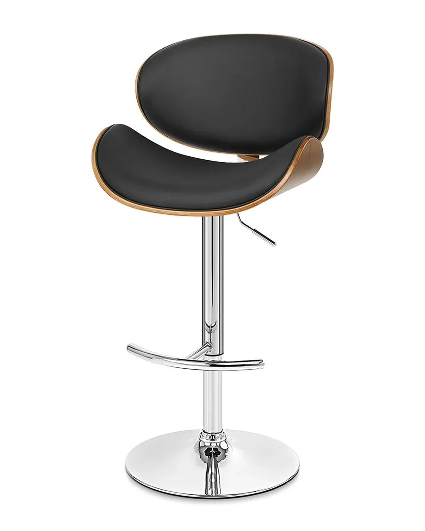 Naples Swivel Barstool - Black, Walnut image